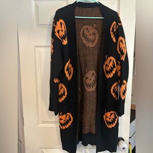 SHEIN Pumpkin Cardigan